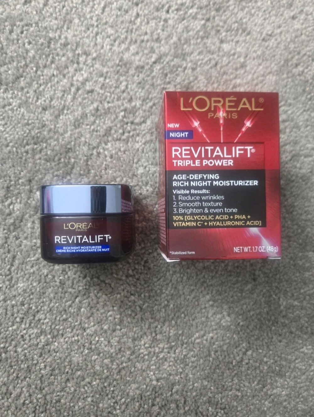 Loreal Revitalift Triple Power Rich Night Moisturizer NIB